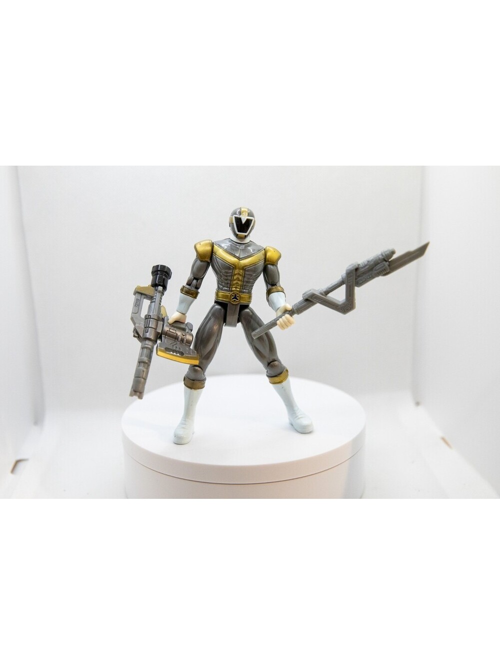 Power Rangers Lightspeed Rescue (Vintage ‘99’) Titanium Ranger with Weapons!